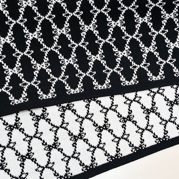 画像11: 【SuperBeauty 2025秋冬 クーポン＆POINT可】ジャガード編み袖パワーネット素材ニットチュニック (11)