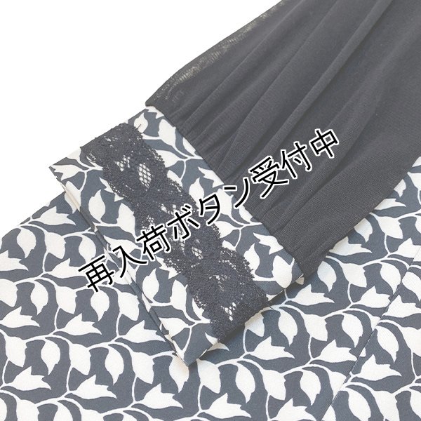 画像6: 【《半額以下！》SuperBeauty 2025秋冬】●袖パワーネット素材モノトーン柄ワンピース (6)