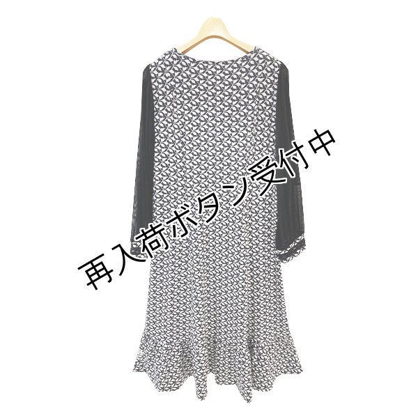 画像3: 【《半額以下！》SuperBeauty 2025秋冬】●袖パワーネット素材モノトーン柄ワンピース (3)