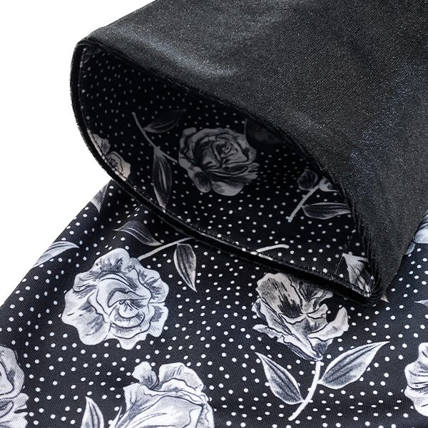 画像9: 【新作 SuperBeauty 2025秋冬 クーポン＆POINT可】ベロア切替水玉×花柄プリント使いロングブラウス (9)