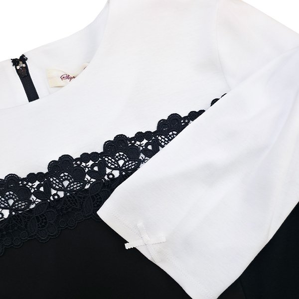 画像5: 【SuperBeauty 2025秋冬 クーポン＆POINT可】胸元フラワーレース切替チュニック《送料220円代引は通常送料》 (5)