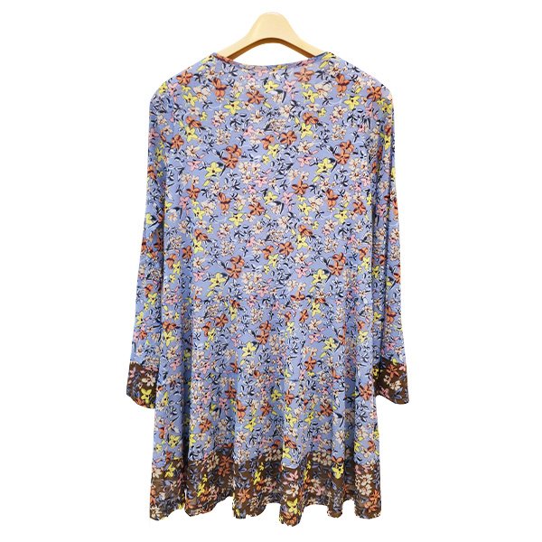 画像2: 【SuperBeauty 2025秋冬 クーポン＆POINT可】小花プリントパワーネット素材チュニックカットソー (2)