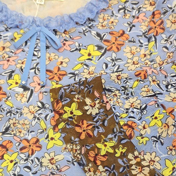 画像4: 【SuperBeauty 2025秋冬 クーポン＆POINT可】小花プリントパワーネット素材チュニックカットソー (4)