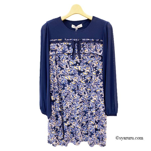 画像4: 【新作 SuperBeauty 2025秋冬 クーポン＆POINT可】ペイズリー柄パワーネット素材チュニック (4)