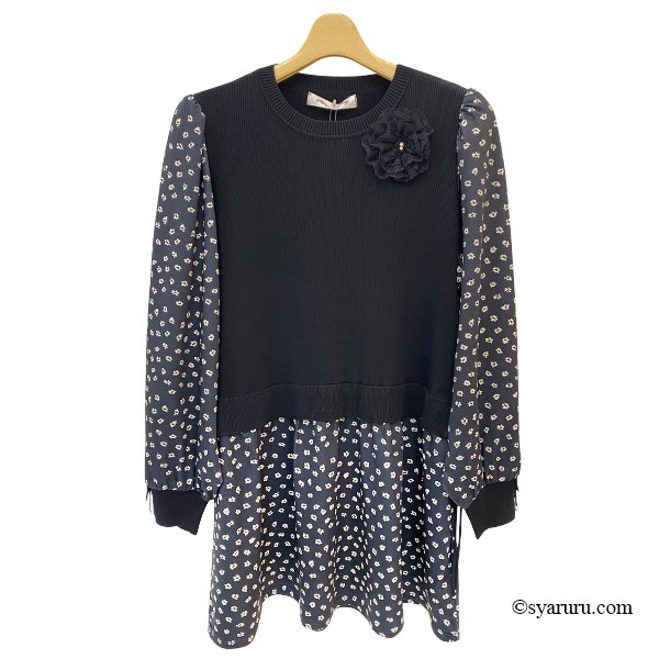 画像2: 【SuperBeauty 2025秋冬 クーポン＆POINT可】レイヤードスタイリング　ニットチュニック (2)