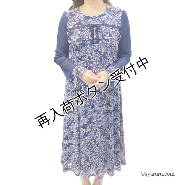 画像2: 【《半額以下！》SuperBeauty 2025秋冬】ペイズリー柄ワンピース (2)