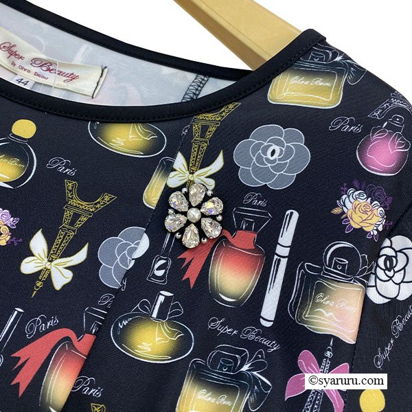画像4: 【SuperBeauty 2025秋冬 クーポン＆POINT可】コスメ×Parisプリントワンピース (4)