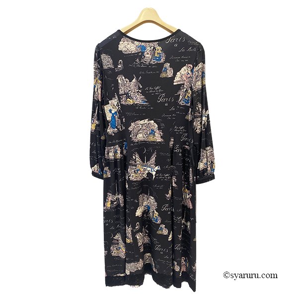 画像4: 【新作 SuperBeauty 2025秋冬 クーポン＆POINT可】胸元×レースプリントワンピース (4)