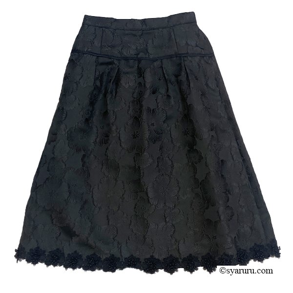画像5: 【SuperBeauty 2025秋冬 クーポン＆POINT可】大花ジャガード織素材スカート (5)