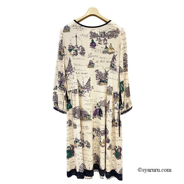 画像6: 【新作 SuperBeauty 2025秋冬 クーポン＆POINT可】胸元×レースプリントワンピース (6)