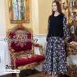 画像1: 【新作 SuperBeauty 2025秋冬 クーポン＆POINT可】ニットベストプリント×レイヤード風フラワープリントワンピース (1)