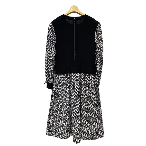 画像5: 【SuperBeauty 2025秋冬 クーポン＆POINT可】ニットベストプリント×レイヤード風フラワープリントワンピース (5)