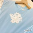 画像10: 【●半額以下 + クーポン＆POINT可●】花モチーフ付袖レース使いタフタ素材ワンピース (10)