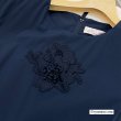 画像6: 【●半額以下 + クーポン＆POINT可●】花モチーフ付袖レース使いタフタ素材ワンピース (6)