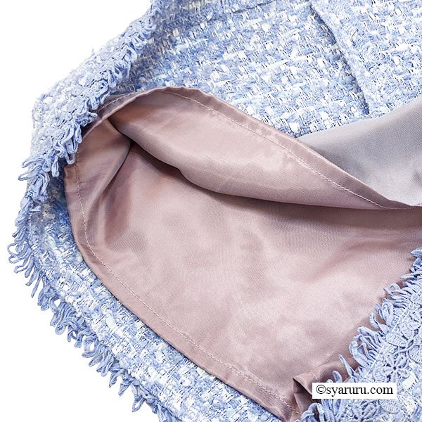 画像8: 【SuperBeauty 2025秋冬 クーポン＆POINT可】裾レース使いツイード生地スカート (8)