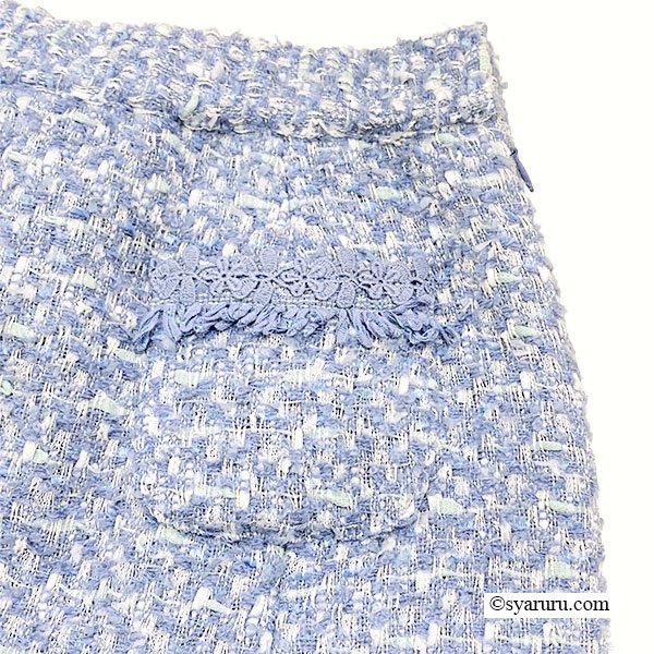 画像7: 【SuperBeauty 2025秋冬 クーポン＆POINT可】裾レース使いツイード生地スカート (7)