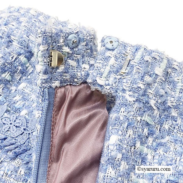 画像9: 【SuperBeauty 2025秋冬 クーポン＆POINT可】裾レース使いツイード生地スカート (9)