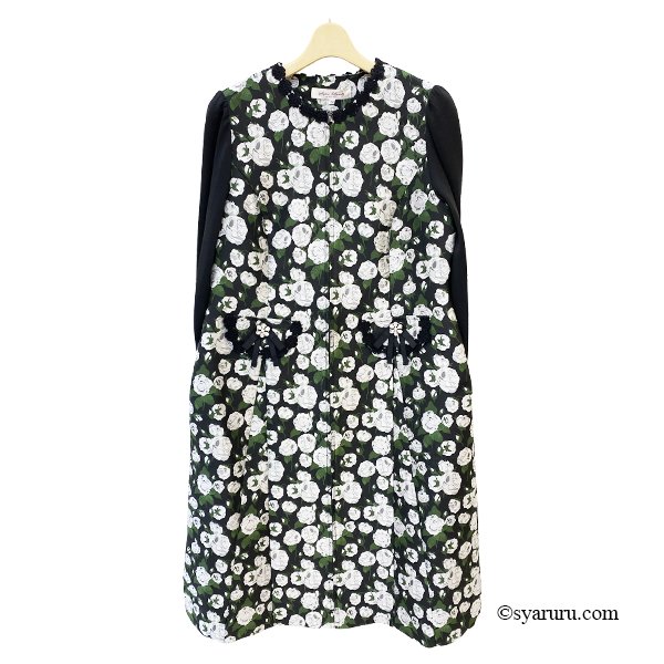 画像4: 【新作 SuperBeauty 2025秋冬 クーポン＆POINT可】ジャガード織切替前あきワンピース (4)