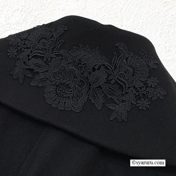 画像15: 【新作 SuperBeauty 2025秋冬 クーポン＆POINT可】袖レースデザイン花モチーフ付ジャケット (15)