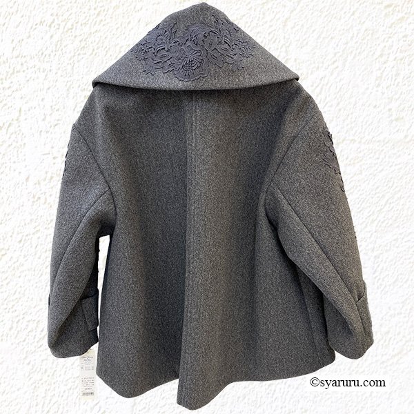 画像8: 【新作 SuperBeauty 2025秋冬 クーポン＆POINT可】袖レースデザイン花モチーフ付ジャケット (8)