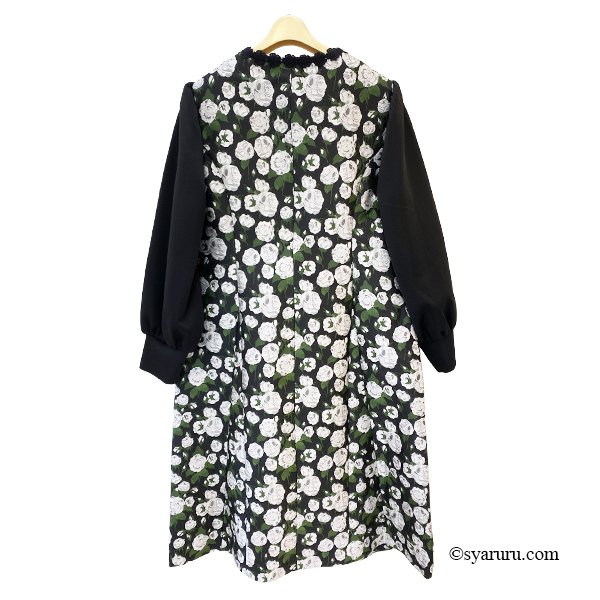 画像5: 【新作 SuperBeauty 2025秋冬 クーポン＆POINT可】ジャガード織切替前あきワンピース (5)