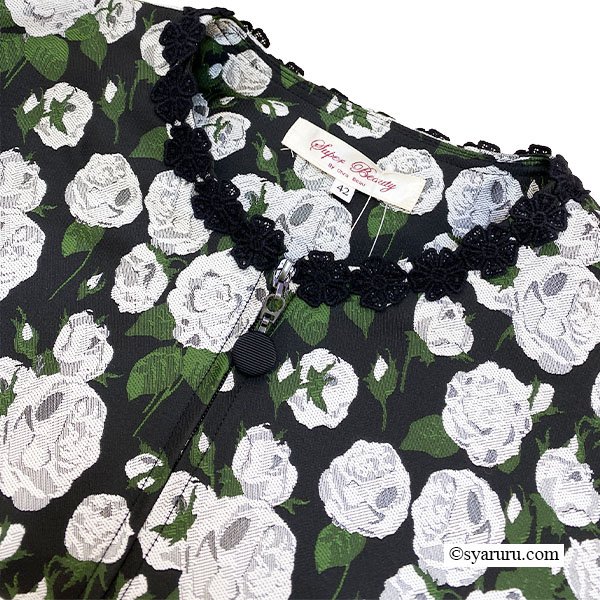 画像6: 【新作 SuperBeauty 2025秋冬 クーポン＆POINT可】ジャガード織切替前あきワンピース (6)