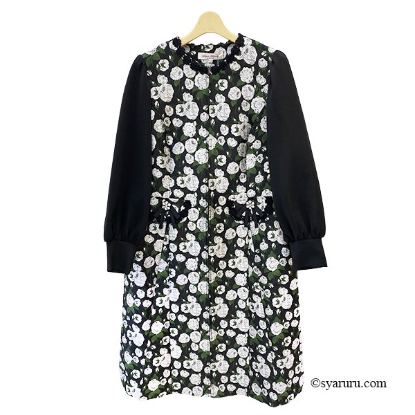 画像3: 【新作 SuperBeauty 2025秋冬 クーポン＆POINT可】ジャガード織切替前あきワンピース (3)