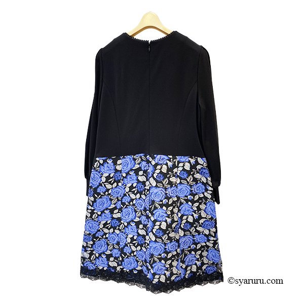 画像6: 【新作 SuperBeauty 2025秋冬 クーポン＆POINT可】花柄ジャガード織切替ワンピース (6)