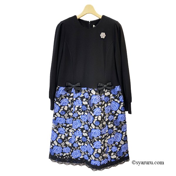 画像5: 【新作 SuperBeauty 2025秋冬 クーポン＆POINT可】花柄ジャガード織切替ワンピース (5)