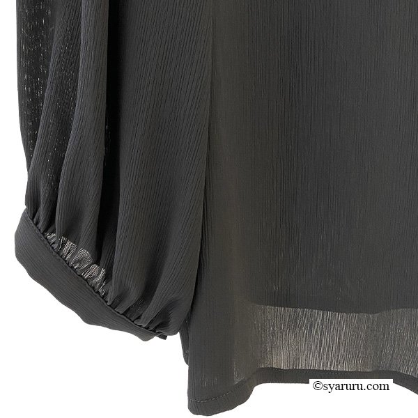 画像10: 【新作 SuperBeauty 2025秋冬 クーポン＆POINT可】胸元立体モチーフ使いフリル衿デザインブラウス (10)