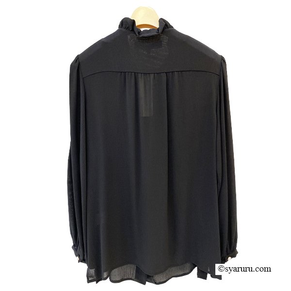 画像5: 【新作 SuperBeauty 2025秋冬 クーポン＆POINT可】胸元立体モチーフ使いフリル衿デザインブラウス (5)