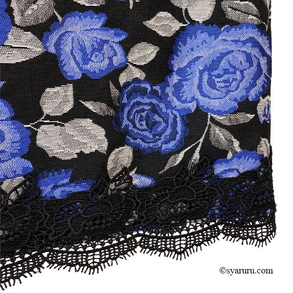 画像9: 【新作 SuperBeauty 2025秋冬 クーポン＆POINT可】花柄ジャガード織切替ワンピース (9)