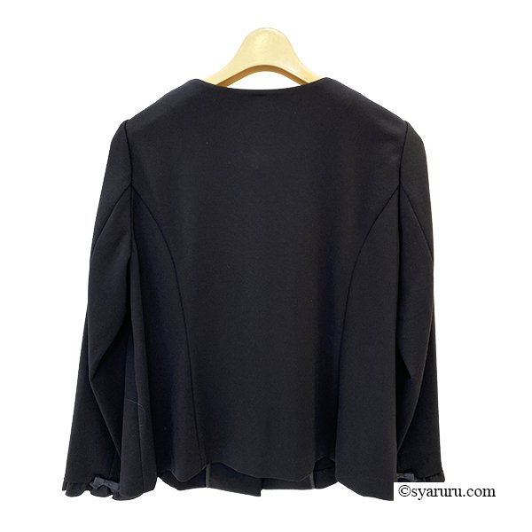 画像5: 【新作 SuperBeauty 2025秋冬 クーポン＆POINT可】花モチーフ付ポンチ素材ノーカラージャケット (5)