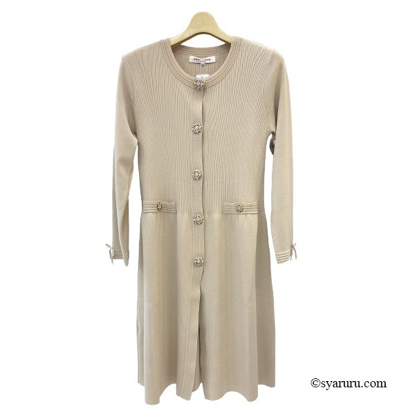 画像5: 【SuperBeauty 2025秋冬 クーポン＆POINT可】ノーカラーロングニットカーディガン (5)