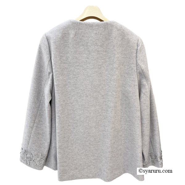 画像4: 【新作 SuperBeauty 2025秋冬 クーポン＆POINT可】前立てレース×フリルデザインジャケット (4)