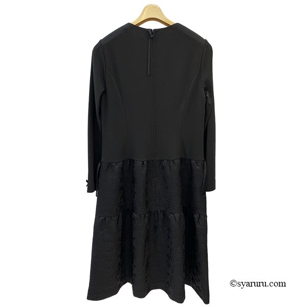 画像3: 【新作 SuperBeauty 2025秋冬 クーポン＆POINT可】ジャガード織×ダンボールニット素材切替ワンピース (3)