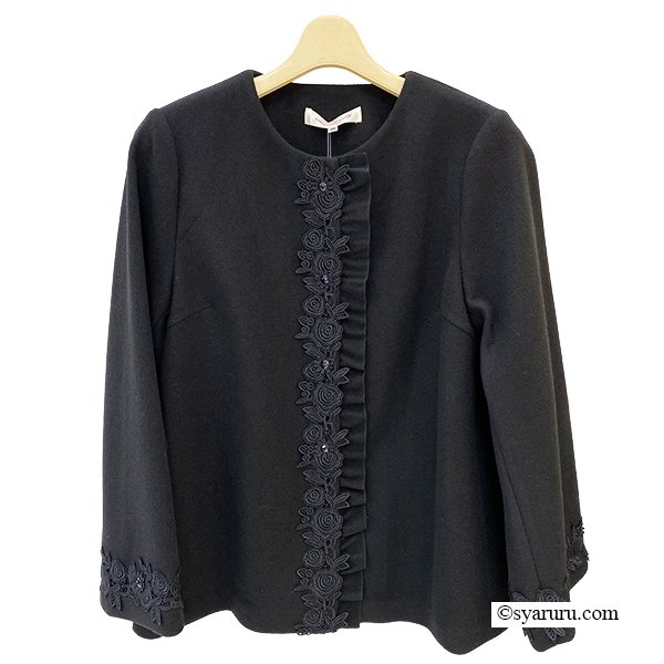 画像5: 【新作 SuperBeauty 2025秋冬 クーポン＆POINT可】前立てレース×フリルデザインジャケット (5)