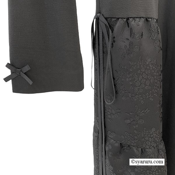 画像8: 【新作 SuperBeauty 2025秋冬 クーポン＆POINT可】ジャガード織×ダンボールニット素材切替ワンピース (8)