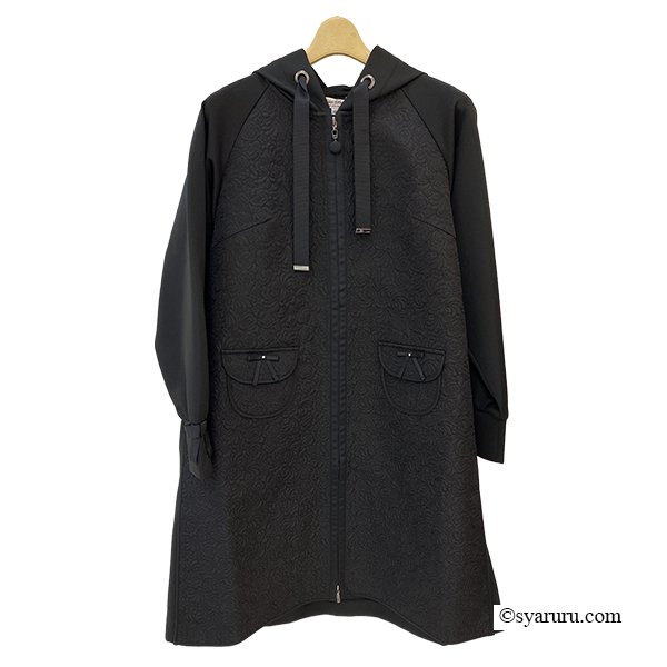 画像5: 【新作 SuperBeauty 2025秋冬 クーポン＆POINT可】ダンボールニット切替キルティング生地ロングパーカー (5)