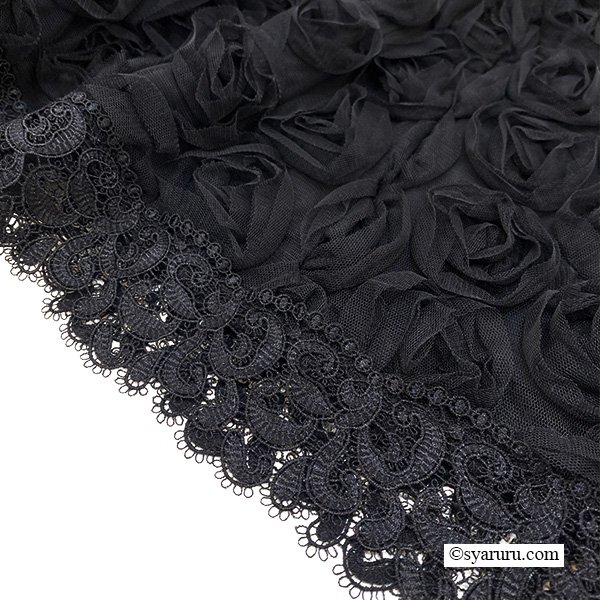 画像4: 【SuperBeauty 2025秋冬 クーポン＆POINT可】フラワーモチーフ使い×タフタ素材スカート (4)