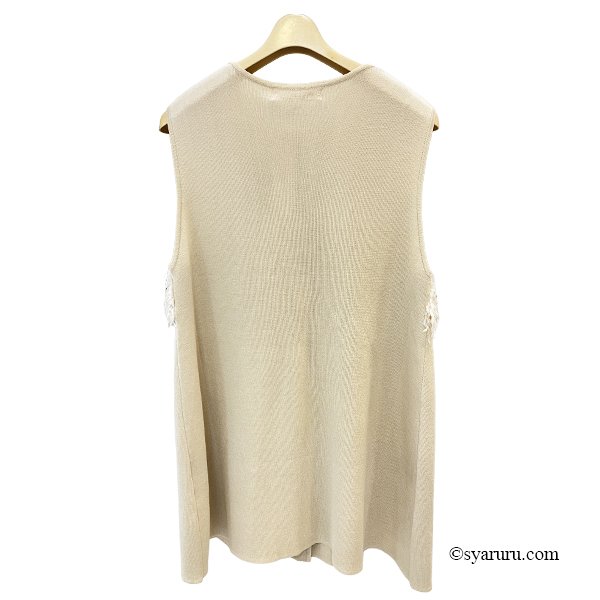 画像3: 【SuperBeauty 2025秋冬 クーポン＆POINT可】前立て立体モチーフ使いニットジレ (3)