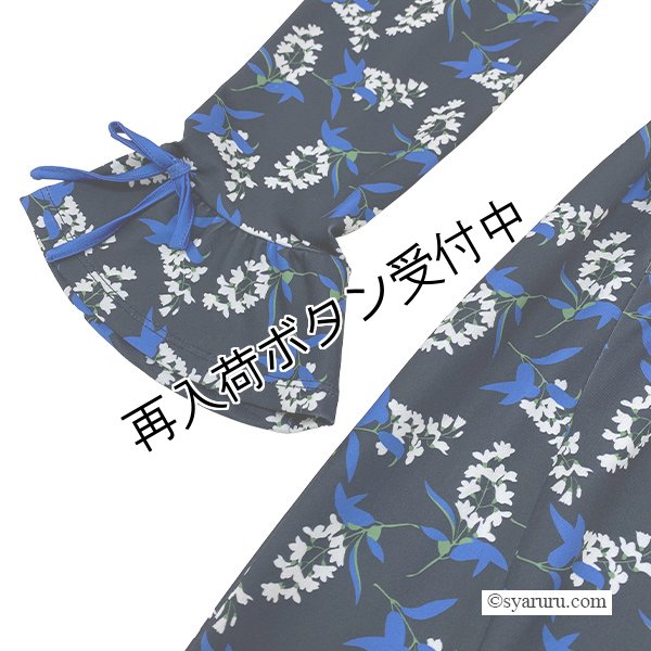 画像6: 【《半額以下！》SuperBeauty 2025秋冬】ブルー系花柄プリントワンピース (6)