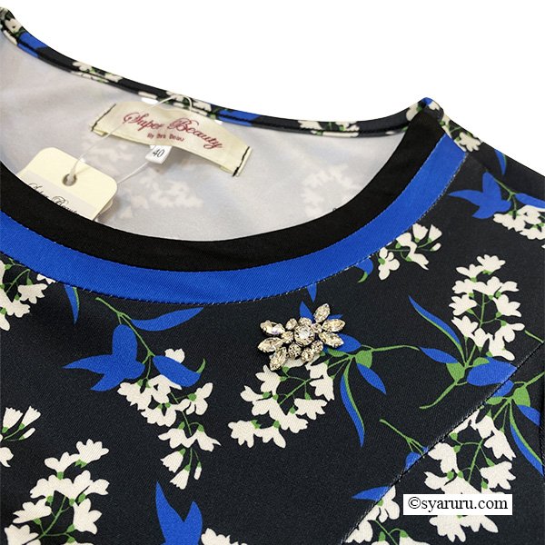 画像5: 【SuperBeauty 2025秋冬 クーポン＆POINT可】ブルー系花柄プリントワンピース (5)