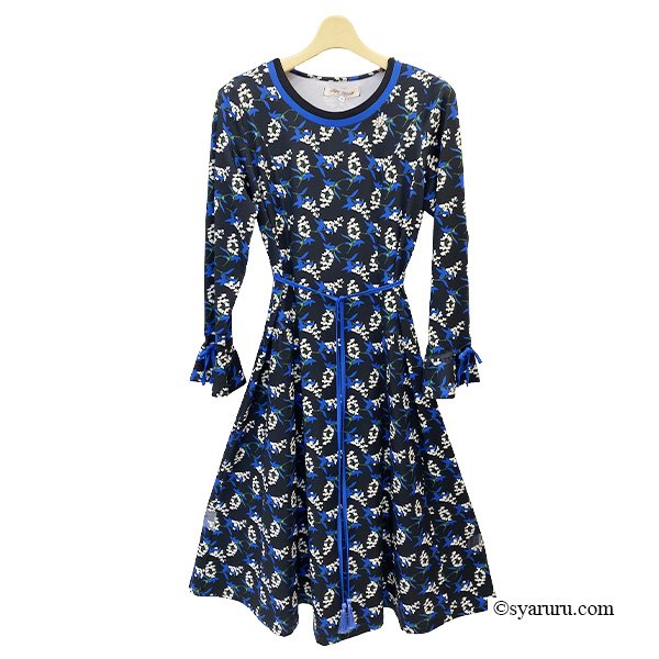 画像3: 【SuperBeauty 2025秋冬 クーポン＆POINT可】ブルー系花柄プリントワンピース (3)