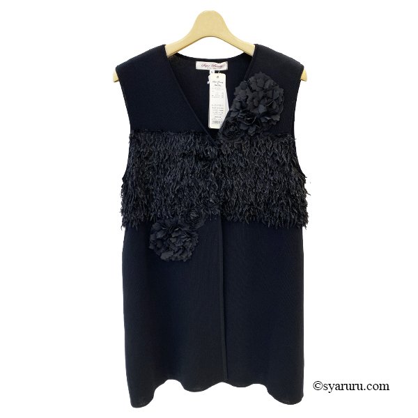 画像4: 【SuperBeauty 2025秋冬 クーポン＆POINT可】前立て立体モチーフ使いニットジレ (4)