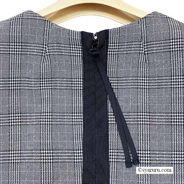 画像7: 【新作 SuperBeauty 2025秋冬 クーポン＆POINT可】チェック柄×レースモチーフ使いワンピース (7)