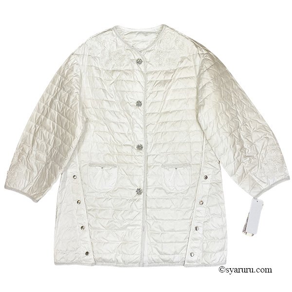 画像3: 【新作 SuperBeauty 2025秋冬 クーポン＆POINT可】レースデザインライトダウンジャケット (3)