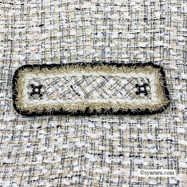 画像10: 【新作 SuperBeauty 2025秋冬 クーポン＆POINT可】ツイード生地ノーカラーロングジャケット (10)