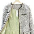 画像13: 【新作 SuperBeauty 2025秋冬 クーポン＆POINT可】ツイード生地ノーカラーロングジャケット (13)