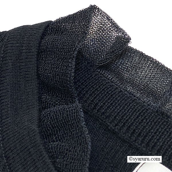 画像14: 【新作 SuperBeauty 2025秋冬 クーポン＆POINT可】コサージュ付き衿・袖先透かしフリルデザインセーター (14)